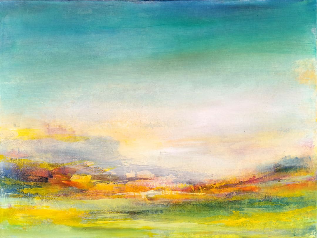 Acrylgemäld in Gedanken wandernd 60x80 cm