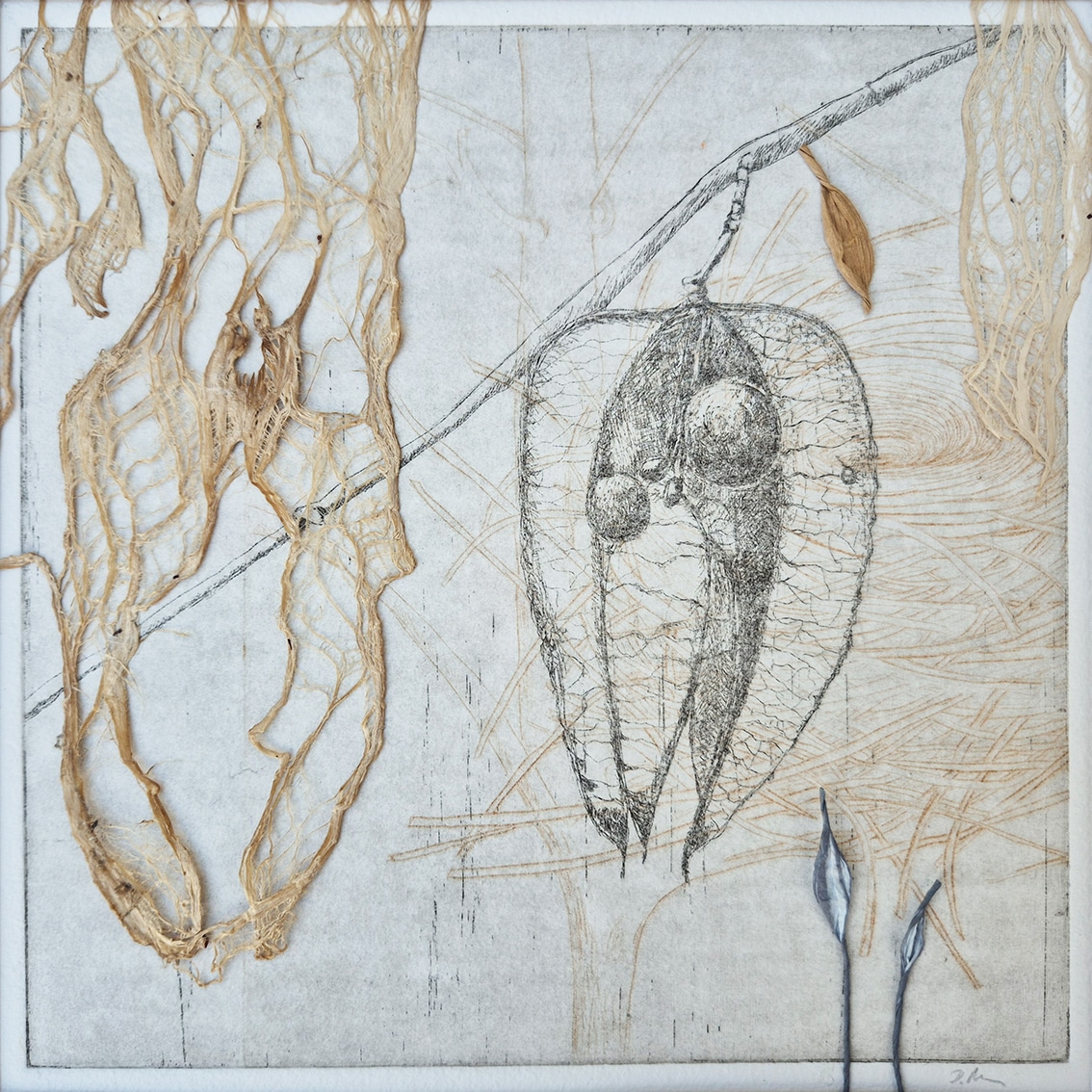 Landshcaft, abstrakt Marmormehl, Strukturmasse, Pigmente, Eitempera auf Leinwand 40x80 cm