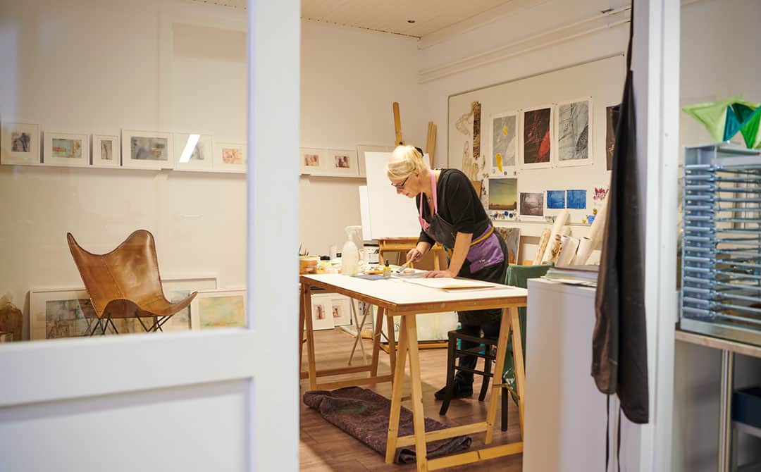 Blick ins Atelier von Dagmar Reiche